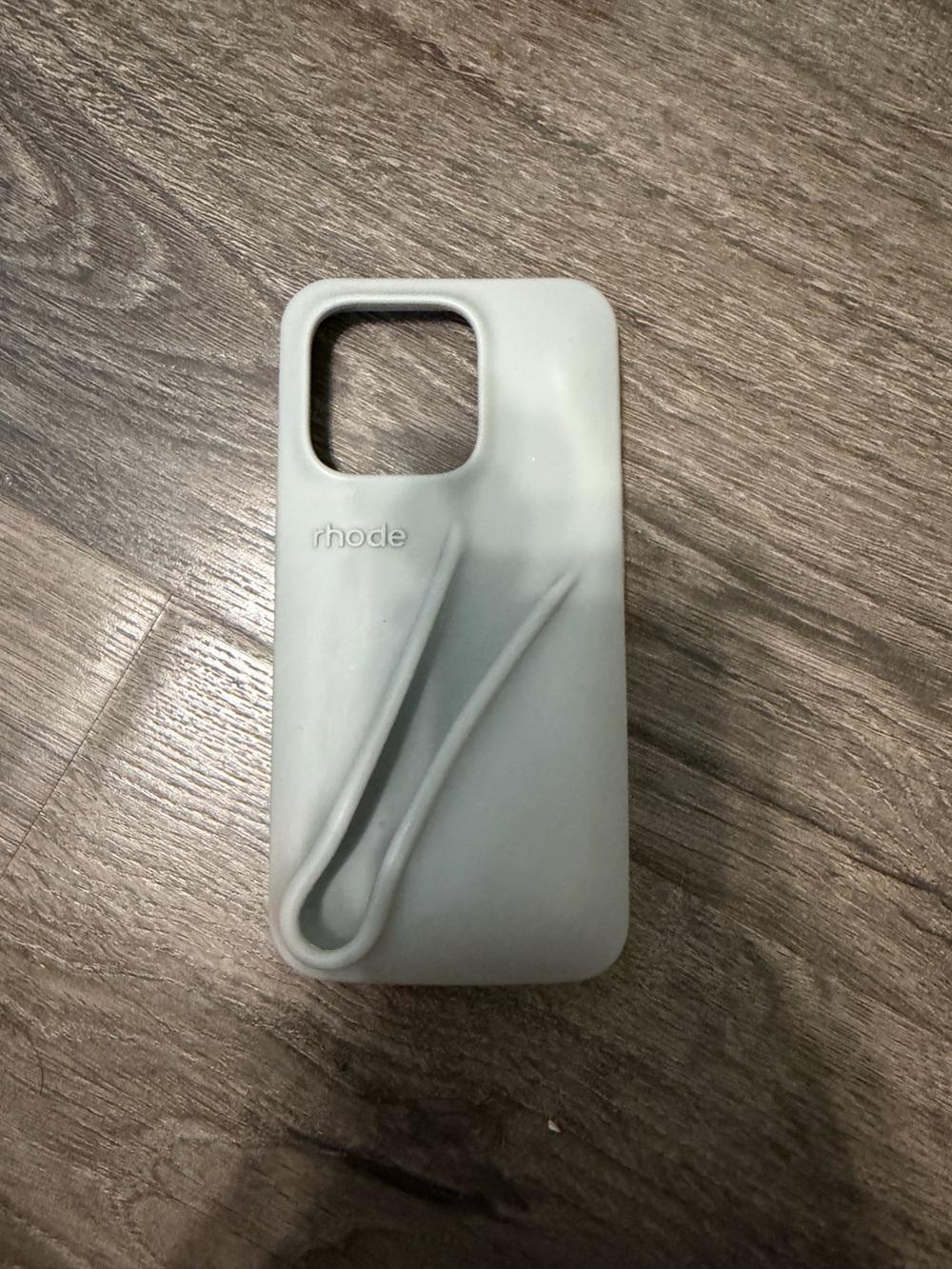 rhode skin Silicone iPhone 15 Pro Case Grey